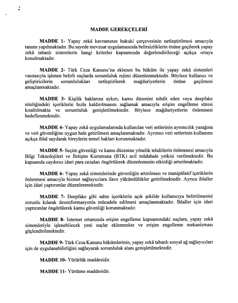 yapay-zekâ sistemlerine i̇lişkin kanun teklifi -668