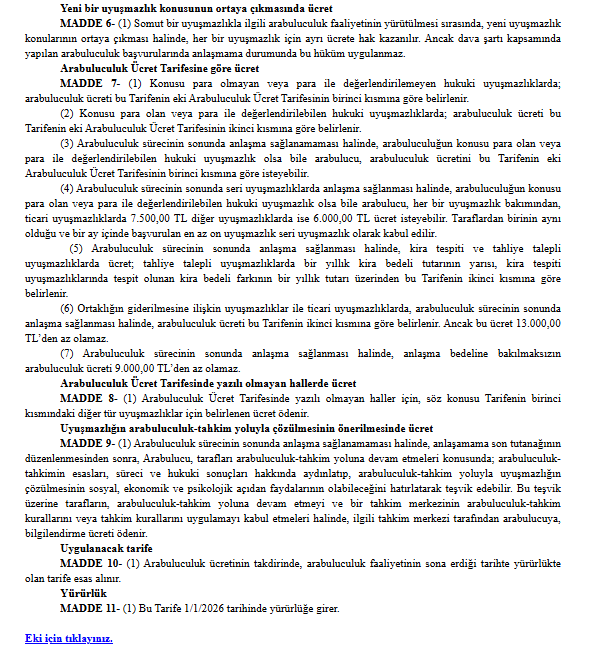 2026-yılı arabuluculuk ücret tarifesi -712