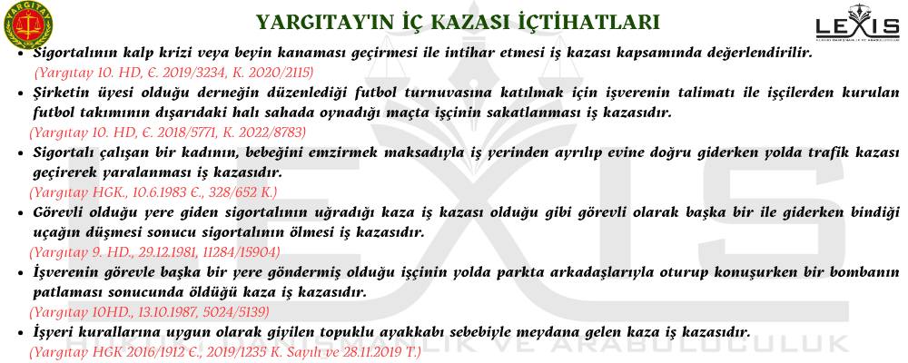 Yargıtay'ın İş Kazası Hakkında İçtihatları