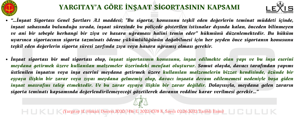 Yargıtay'a Göre İnşaat Sigortasının Kapsamı - yargitay-a-goere-insaat-sigortasinin-kapsami